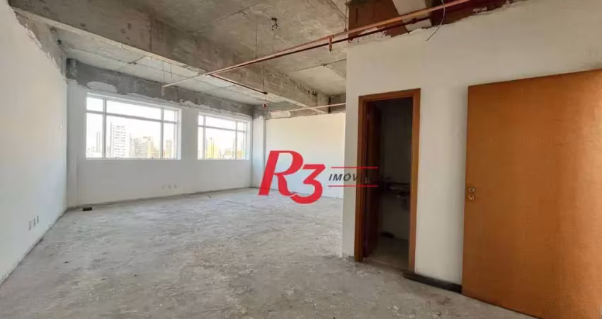 Sala para alugar, 48 m² por r$ 3.200,00/mês - vila matias - santos/sp
