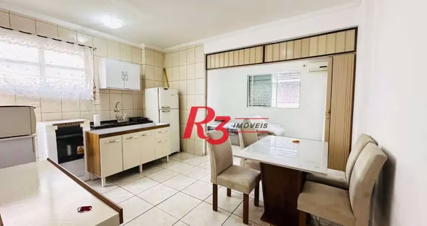 Studio com 1 dormitório, 42 m² - venda por r$ 325.000,00 ou aluguel por r$ 3.051,50/mês - embaré - santos/sp