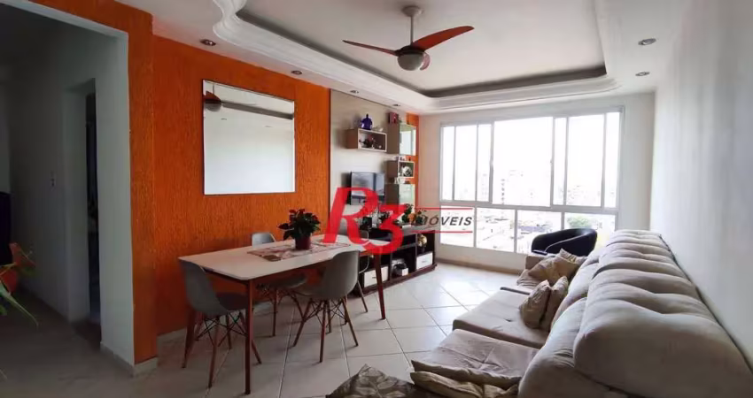 Apartamento com 2 dormitórios, 78 m² - venda por r$ 480.000,00 ou aluguel por r$ 3.300,00/mês - aparecida - santos/sp