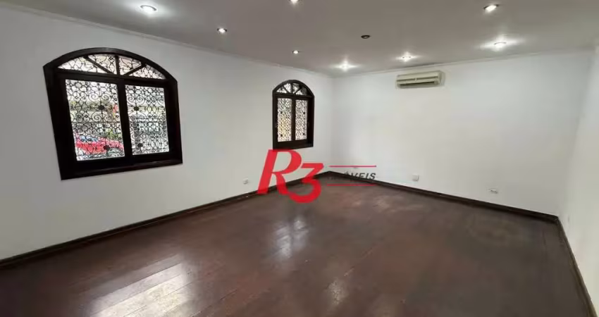Sobrado com 4 dormitórios para alugar, 222 m² por r$ 12.000,01/mês - gonzaga - santos/sp