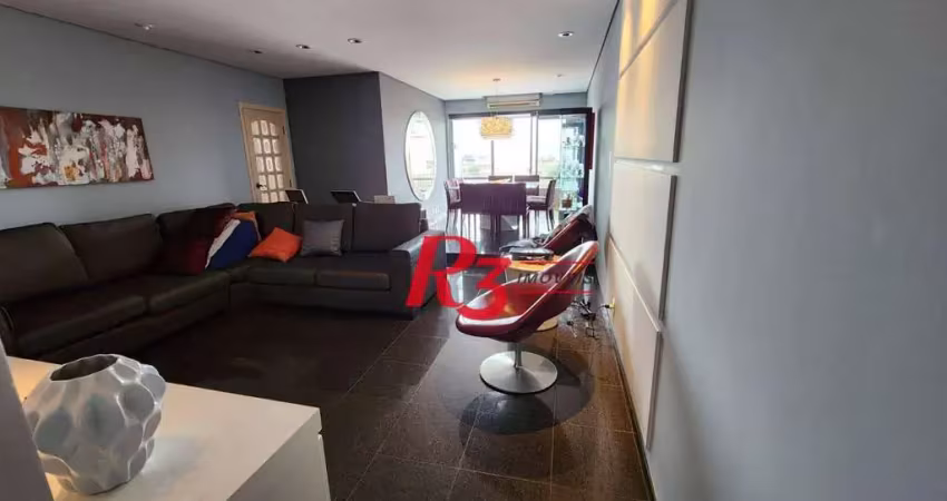 Apartamento com 3 dormitórios à venda, 130 m² por r$ 1.300.000,00 - boqueirão - santos/sp