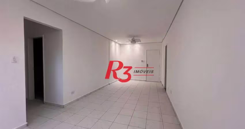 Apartamento com 2 dormitórios para alugar, 88 m² por r$ 3.500,00/mês - campo grande - santos/sp