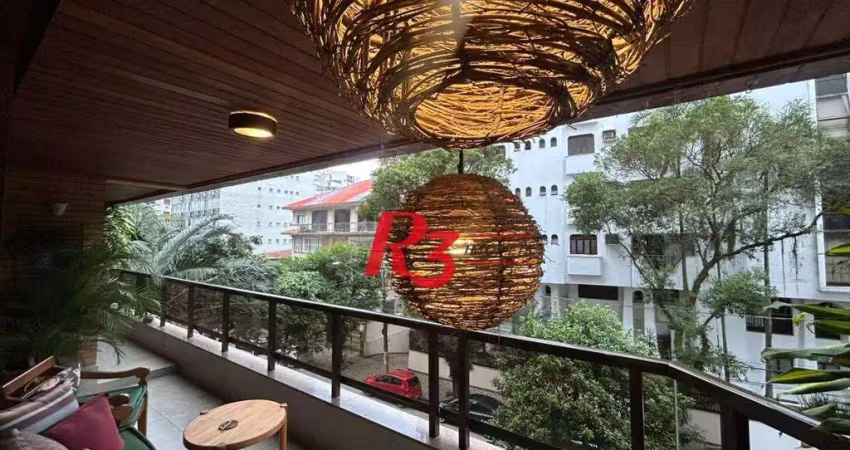 Apartamento com 4 dormitórios, 380 m² - venda por r$ 4.240.000,00 ou aluguel por r$ 23.600,00/mês - boqueirão - santos/sp