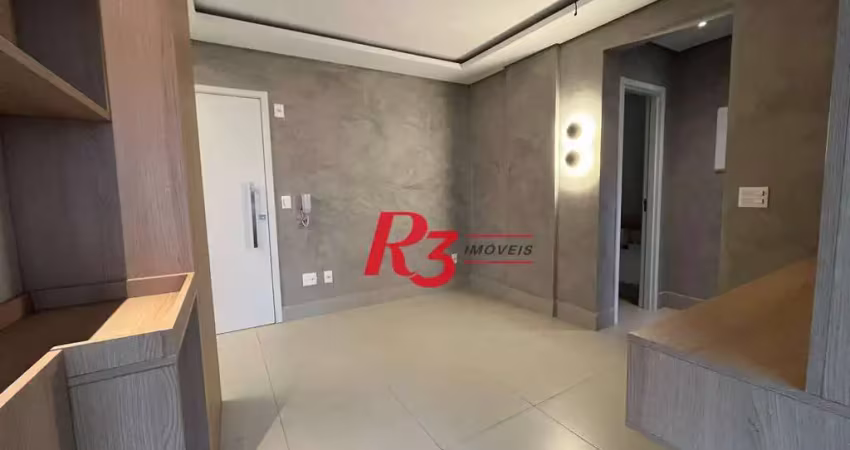 Apartamento com 1 dormitório, 50 m² - venda por r$ 850.000,00 ou aluguel por r$ 4.900,00/mês - boqueirão - santos/sp