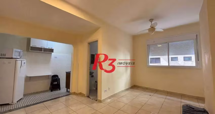 Apartamento com 1 dormitório para alugar, 34 m² por r$ 3.000,00/mês - aparecida - santos/sp