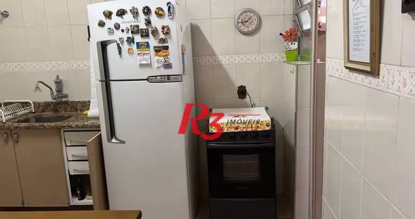 Apartamento com 1 dormitório à venda, 78 m² por r$ 500.000,00 - embaré - santos/sp