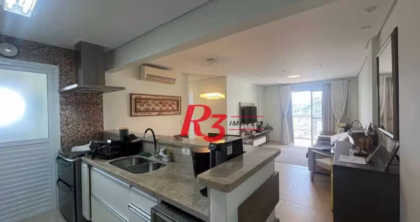Apartamento com 3 dormitórios à venda, 98 m² por r$ 740.000,00 - vila santo antônio - guarujá/sp