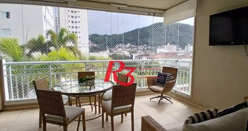 Apartamento à venda, 150 m² por r$ 1.460.000,00 - marapé - santos/sp