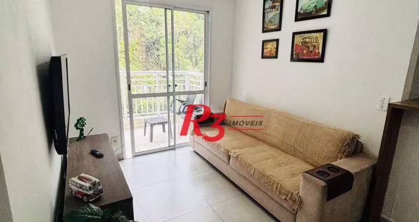 Apartamento com 2 dormitórios para alugar, 64 m² por r$ 4.600,00/mês - marapé - santos/sp
