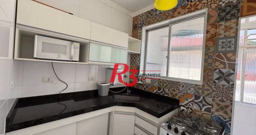 Apartamento com 1 dormitório à venda, 55 m² por r$ 350.000,00 - vila belmiro - santos/sp