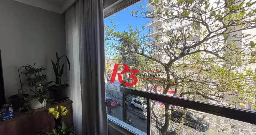 Apartamento com 2 dormitórios à venda, 125 m² por r$ 830.000,00 - boqueirão - santos/sp