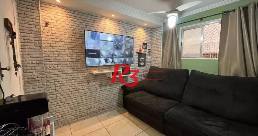 Apartamento com 1 dormitório à venda, 33 m² por r$ 300.000,00 - josé menino - santos/sp