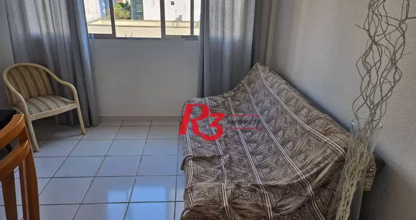 Apartamento com 1 dormitório à venda, 52 m² por r$ 450.000,00 - pompéia - santos/sp