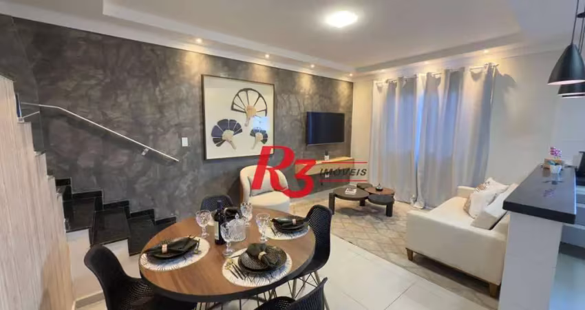 Casa com 2 dormitórios à venda, 105 m² por r$ 530.000,00 - vila são jorge - são vicente/sp