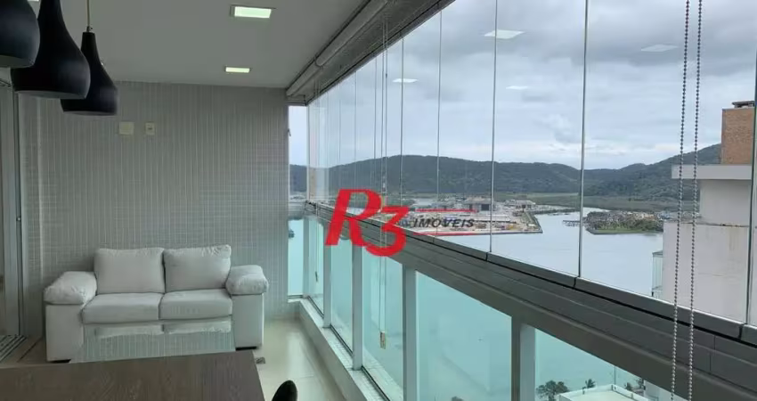 Apartamento com 3 dormitórios para alugar, 123 m² por r$ 14.000,00/mês - ponta da praia - santos/sp