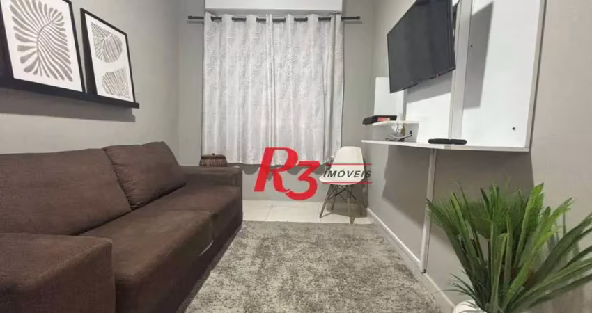 Apartamento com 1 dormitório à venda, 40 m² por r$ 390.000,00 - aparecida - santos/sp
