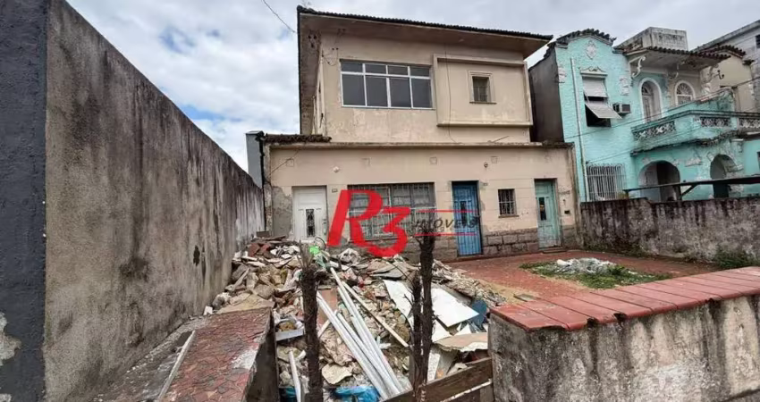 Terreno à venda, 475 m² por r$ 2.700.000,00 - vila matias - santos/sp