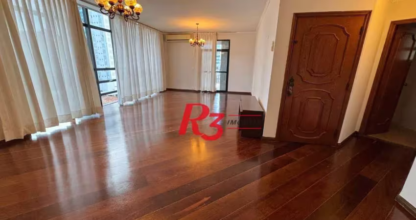 Apartamento com 4 dormitórios para alugar, 280 m² por r$ 8.000,00/mês - aparecida - santos/sp