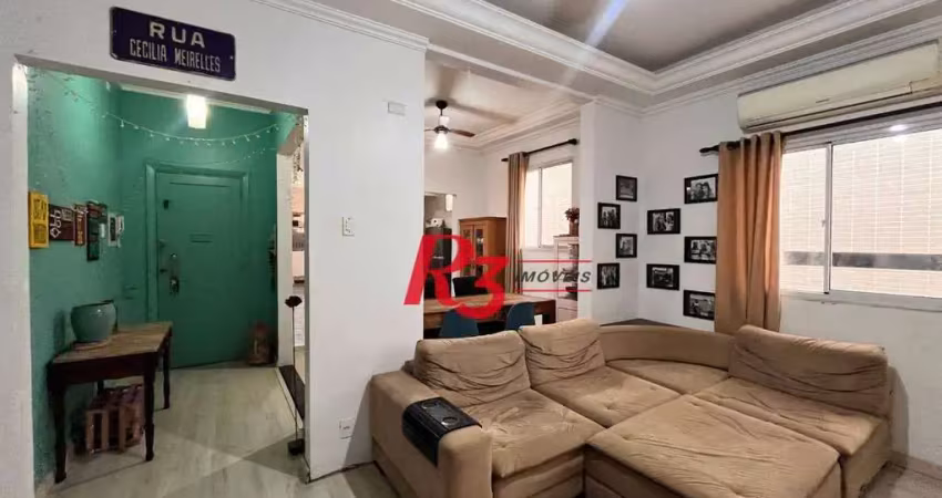 Apartamento com 2 dormitórios à venda, 87 m² por r$ 460.000,00 - gonzaga - santos/sp