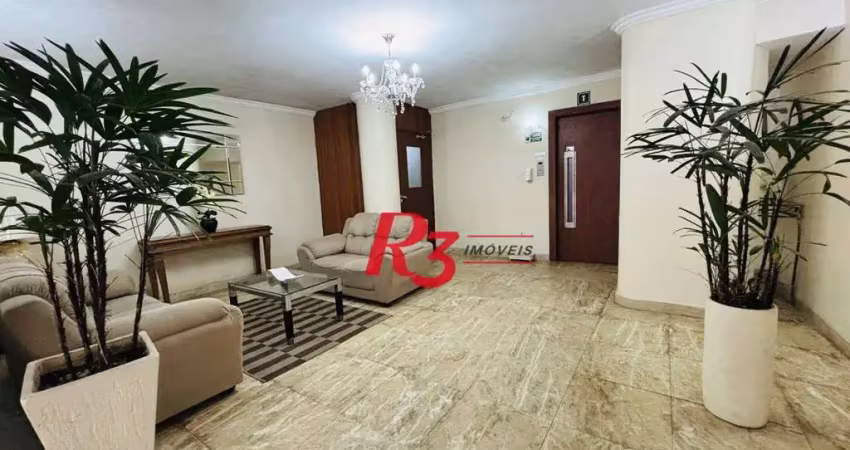 Apartamento com 1 dormitório à venda, 45 m² por r$ 395.000,00 - gonzaga - santos/sp
