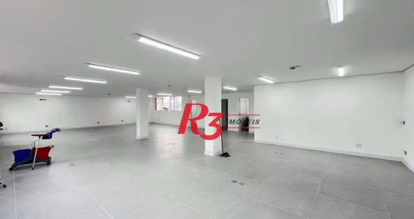 Conjunto para alugar, 168 m² por r$ 8.000,00/mês - centro - santos/sp