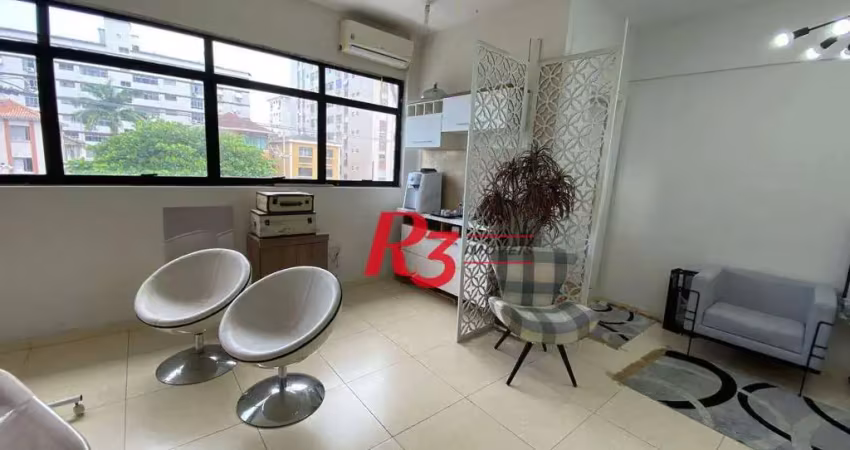 Sala à venda, 49 m² por r$ 300.000,00 - macuco - santos/sp