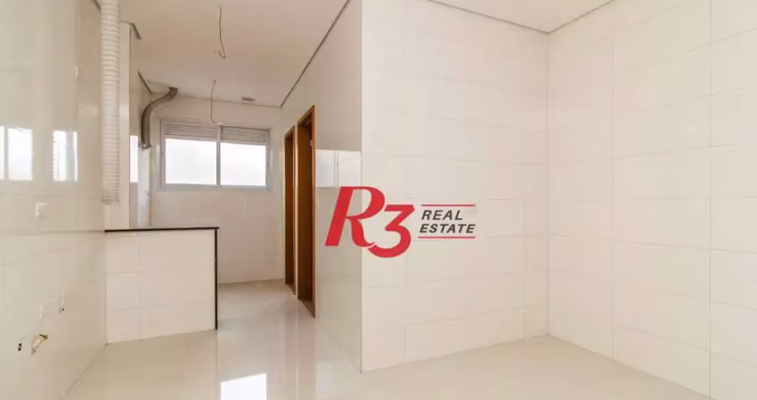 Apartamento com 2 dormitórios para alugar, 99 m² por r$ 5.900,00/mês - boqueirão - santos/sp