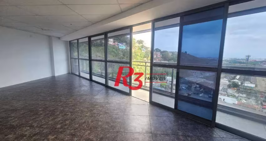Sala para alugar, 77 m² por r$ 4.000,00/mês - valongo - santos/sp
