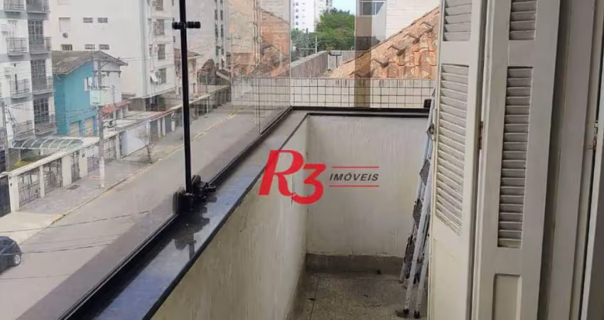 Apartamento com 2 dormitórios para alugar, 70 m² por r$ 3.000,01/mês - aparecida - santos/sp