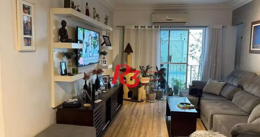 Apartamento com 3 dormitórios à venda, 130 m² por r$ 600.000,00 - vila belmiro - santos/sp