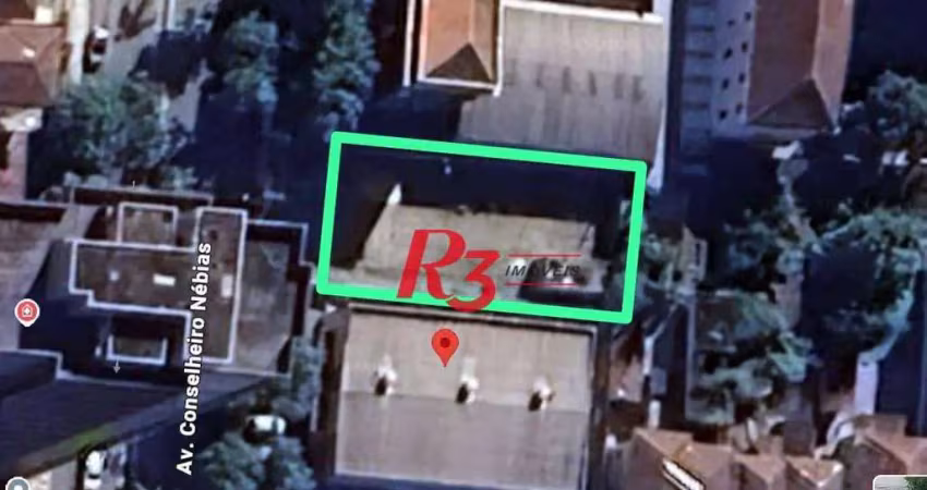 Terreno à venda, 589 m² por r$ 3.650.000,00 - encruzilhada - santos/sp