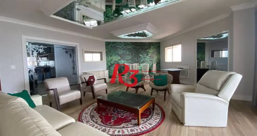 Apartamento com 3 dormitórios à venda, 185 m² por r$ 2.350.000,00 - aparecida - santos/sp