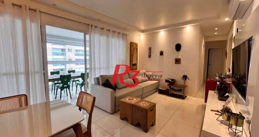 Apartamento com 3 dormitórios à venda, 111 m² por r$ 1.150.000,00 - ponta da praia - santos/sp