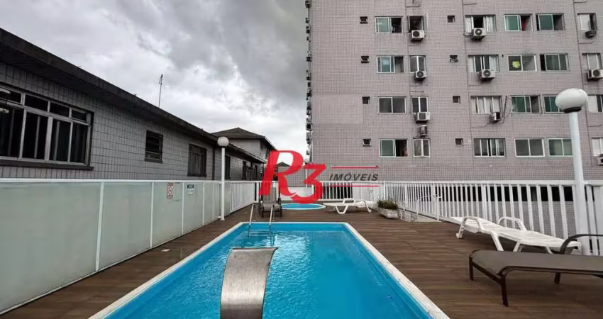 Apartamento com 1 dormitório para alugar, 56 m² por r$ 3.000,00/mês - aparecida - santos/sp