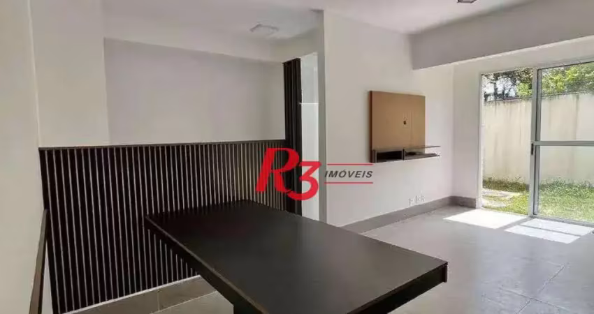 Apartamento garden com 2 dormitórios, 70 m² - venda por r$ 450.000,00 ou aluguel por r$ 3.800,00/mês - morro de nova cintra - santos/sp