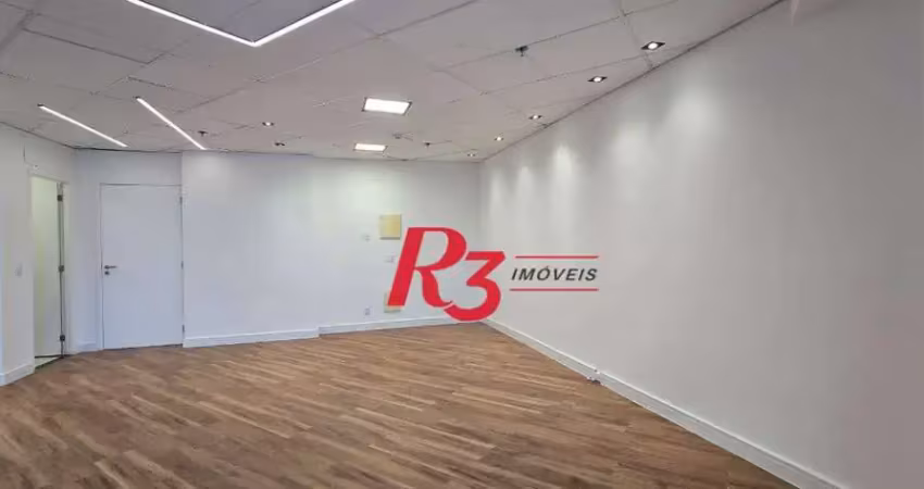 Sala para alugar, 150 m² por r$ 9.000,00/mês - valongo - santos/sp