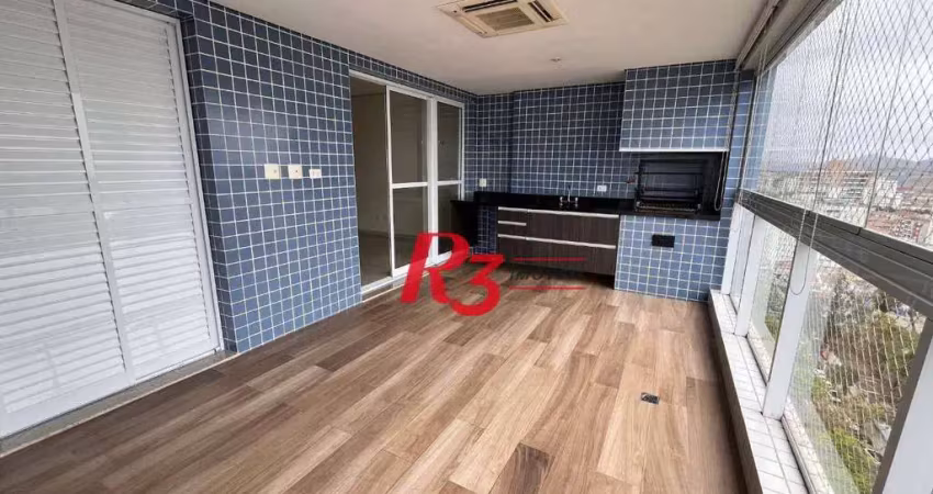 Apartamento com 4 dormitórios para alugar, 167 m² por r$ 12.000,00/mês - aparecida - santos/sp