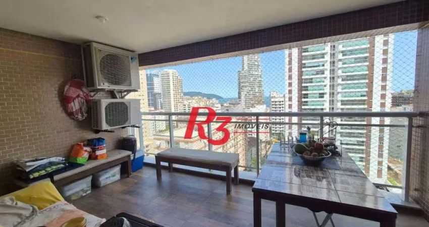 Apartamento com 2 dormitórios à venda, 87 m² por r$ 1.200.000,00 - pompéia - santos/sp
