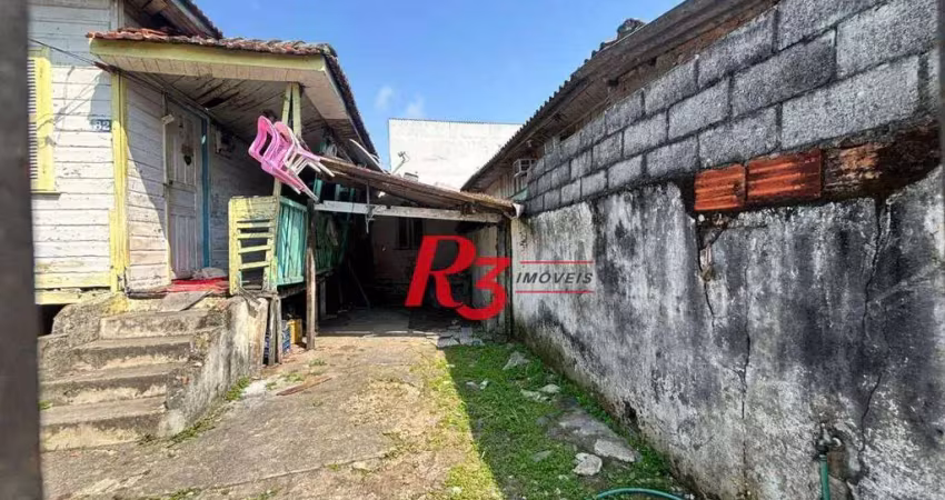 Terreno à venda, 212 m² por r$ 420.000,00 - estuário - santos/sp