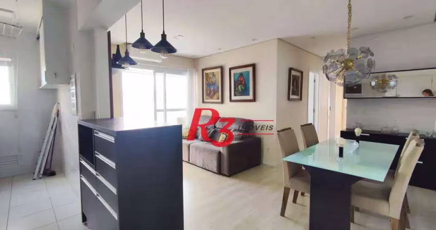 Apartamento com 3 dormitórios à venda, 88 m² por r$ 1.050.000,00 - campo grande - santos/sp
