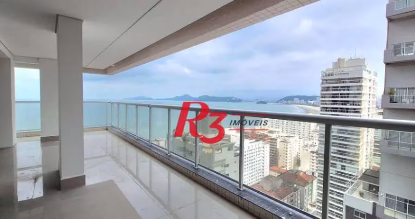 Penthouse com 3 dormitórios à venda, 237 m² por r$ 6.000.000,00 - embaré - santos/sp
