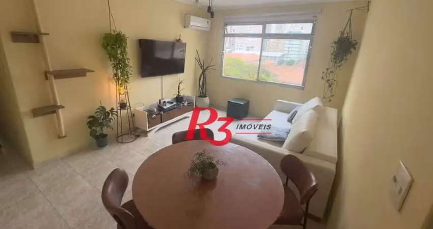 Apartamento com 2 dormitórios à venda, 80 m² por r$ 650.000,00 - boqueirão - santos/sp