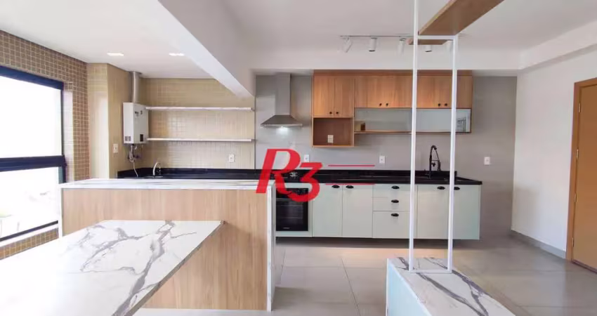 Apartamento com 2 dormitórios para alugar, 65 m² por r$ 5.527,00/mês - ponta da praia - santos/sp