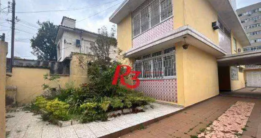 Sobrado com 3 dormitórios para alugar, 250 m² por r$ 21.300,01/mês - encruzilhada - santos/sp