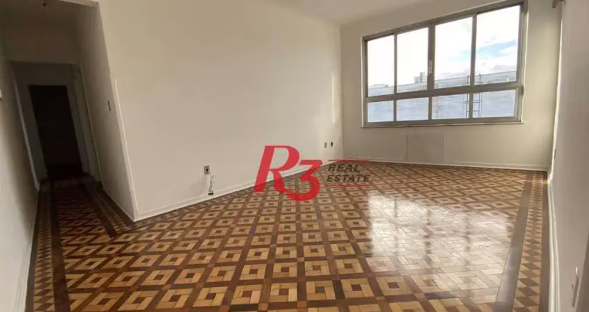 Apartamento com 2 dormitórios para alugar, 120 m² por r$ 4.363,63/mês - boqueirão - santos/sp