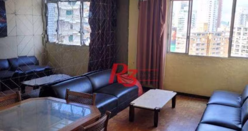 Apartamento com 2 dormitórios à venda, 85 m² por R$ 640.000,00 - Gonzaga - Santos/SP