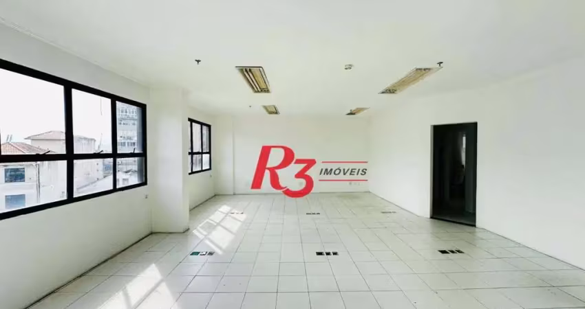 Sala, 76 m² - venda por r$ 300.000,00 ou aluguel por r$ 3.000,00/mês - centro - santos/sp