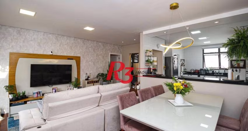 Apartamento com 3 dormitórios à venda, 117 m² por R$ 1.650.000,00 - Boqueirão - Santos/SP