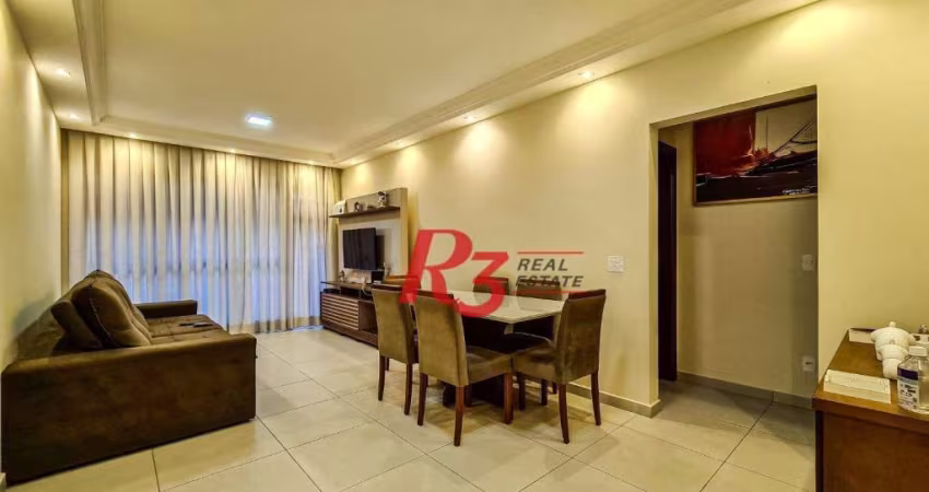 Apartamento com 3 dormitórios à venda, 130 m² por R$ 620.000,00 - Marapé - Santos/SP