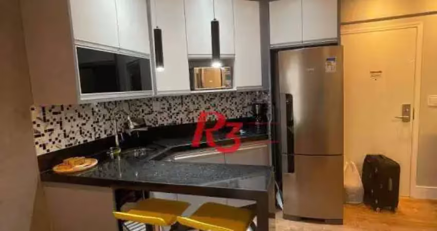 Flat com 1 dormitório à venda, 42 m² por R$ 430.000,00 - Gonzaga - Santos/SP